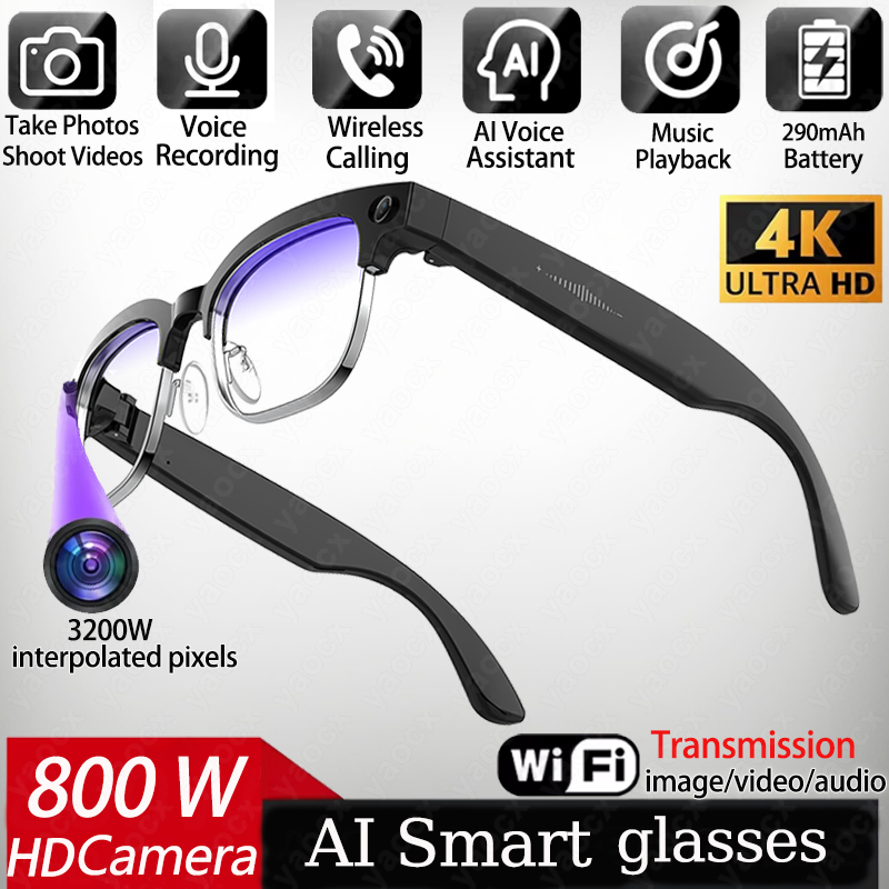 4K Smart AI Glasses 8MP Camera - Smart Glasses Lens 리뷰 및 가격