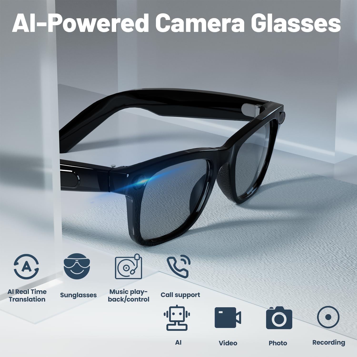 8MP AI Smart Glasses: 1080P Vi - Smart Glasses Lens 리뷰 및 가격