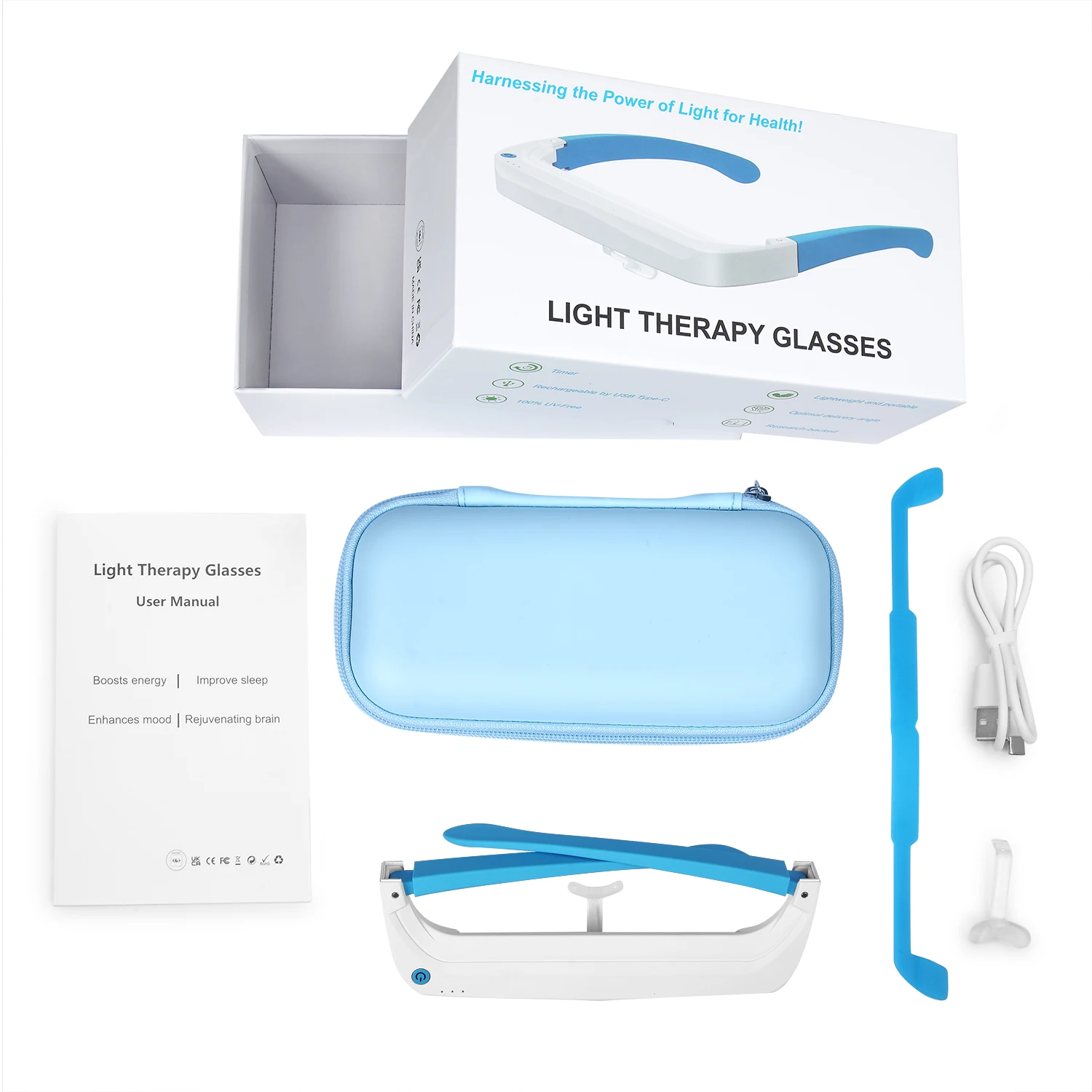SAD Light Therapy Glasses Red  - Light Therapy Glasses 리뷰 및 가격