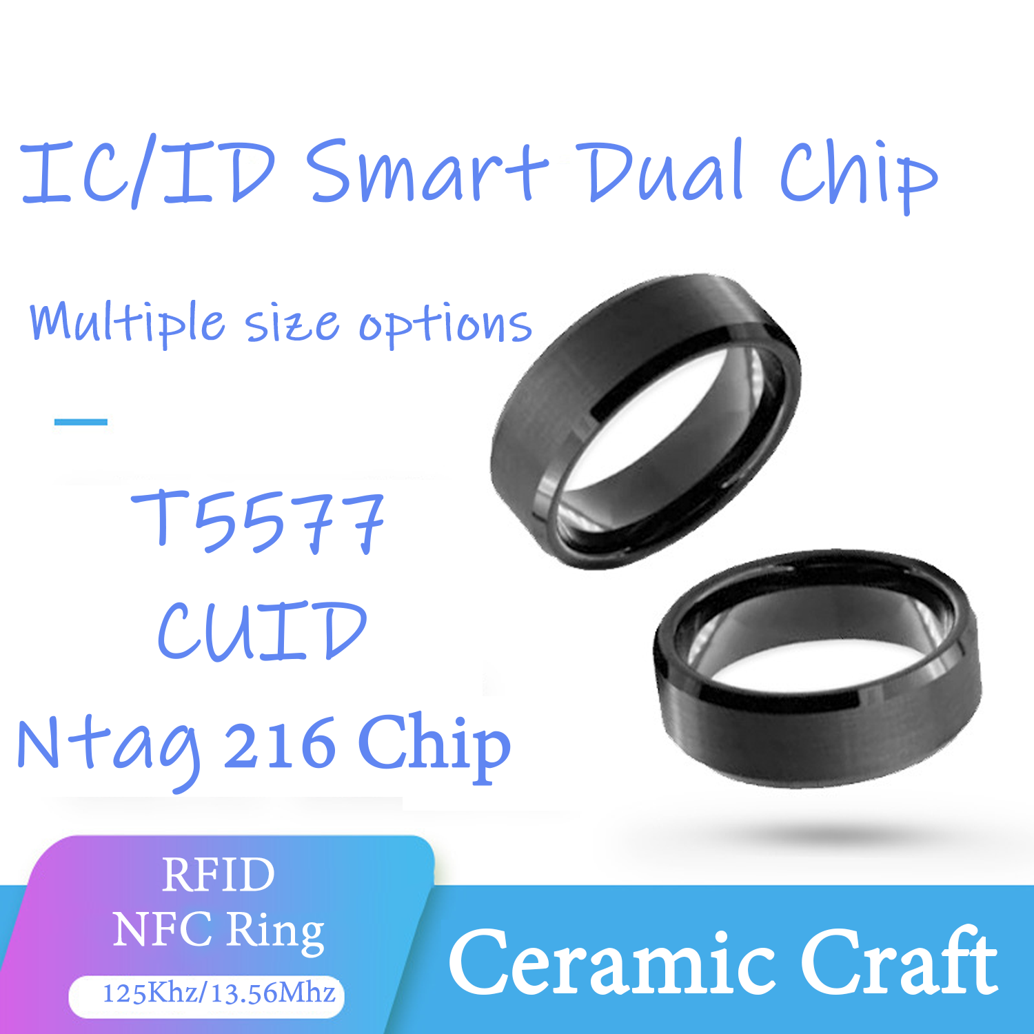 CUID T5577 Dual Chip Clone Rin - Smart Ring Nfc Pay 리뷰 및 가격