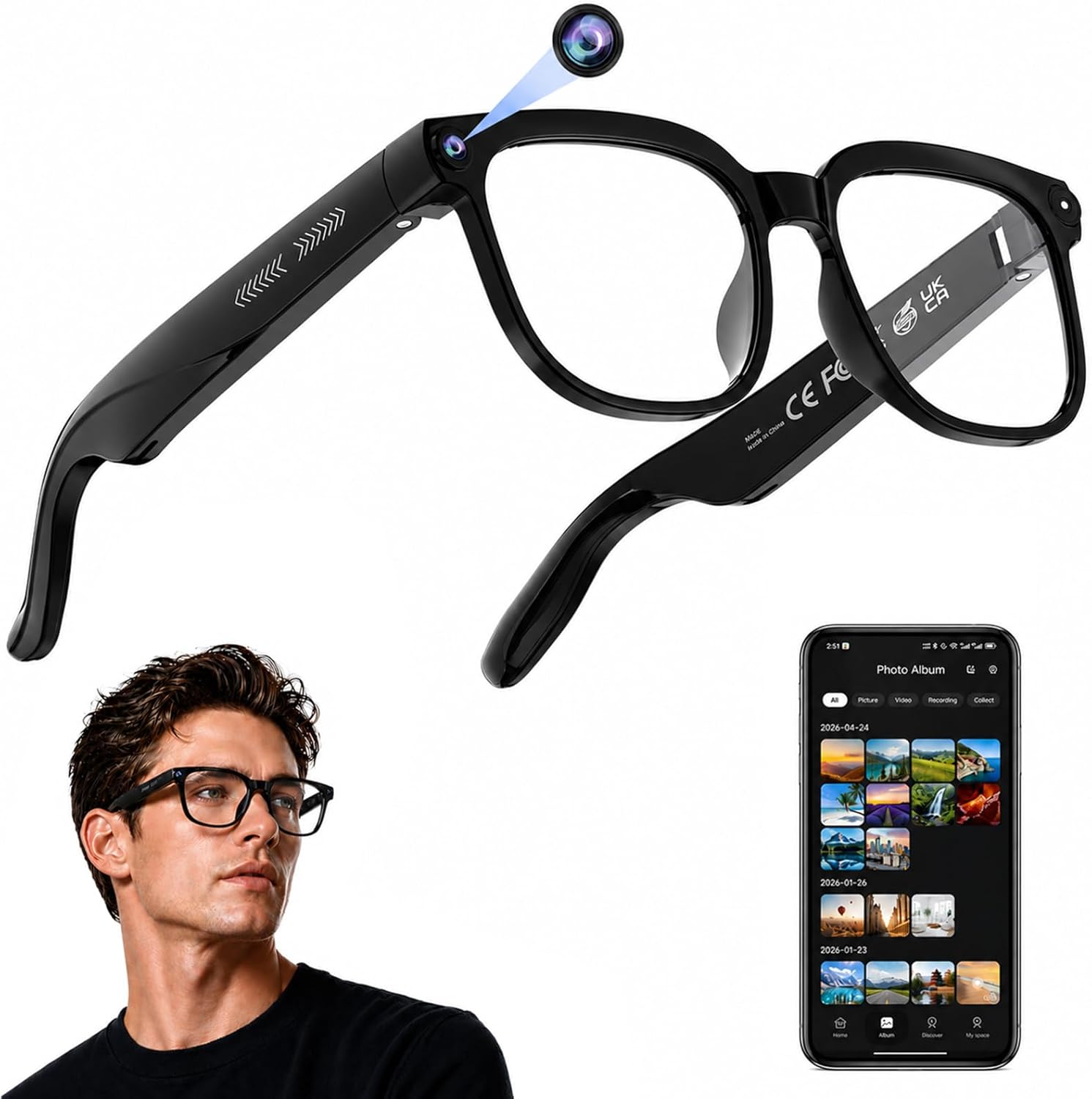 AI Smart Glasses: 4K Camera, R - Smart Glasses Lens 리뷰 및 가격