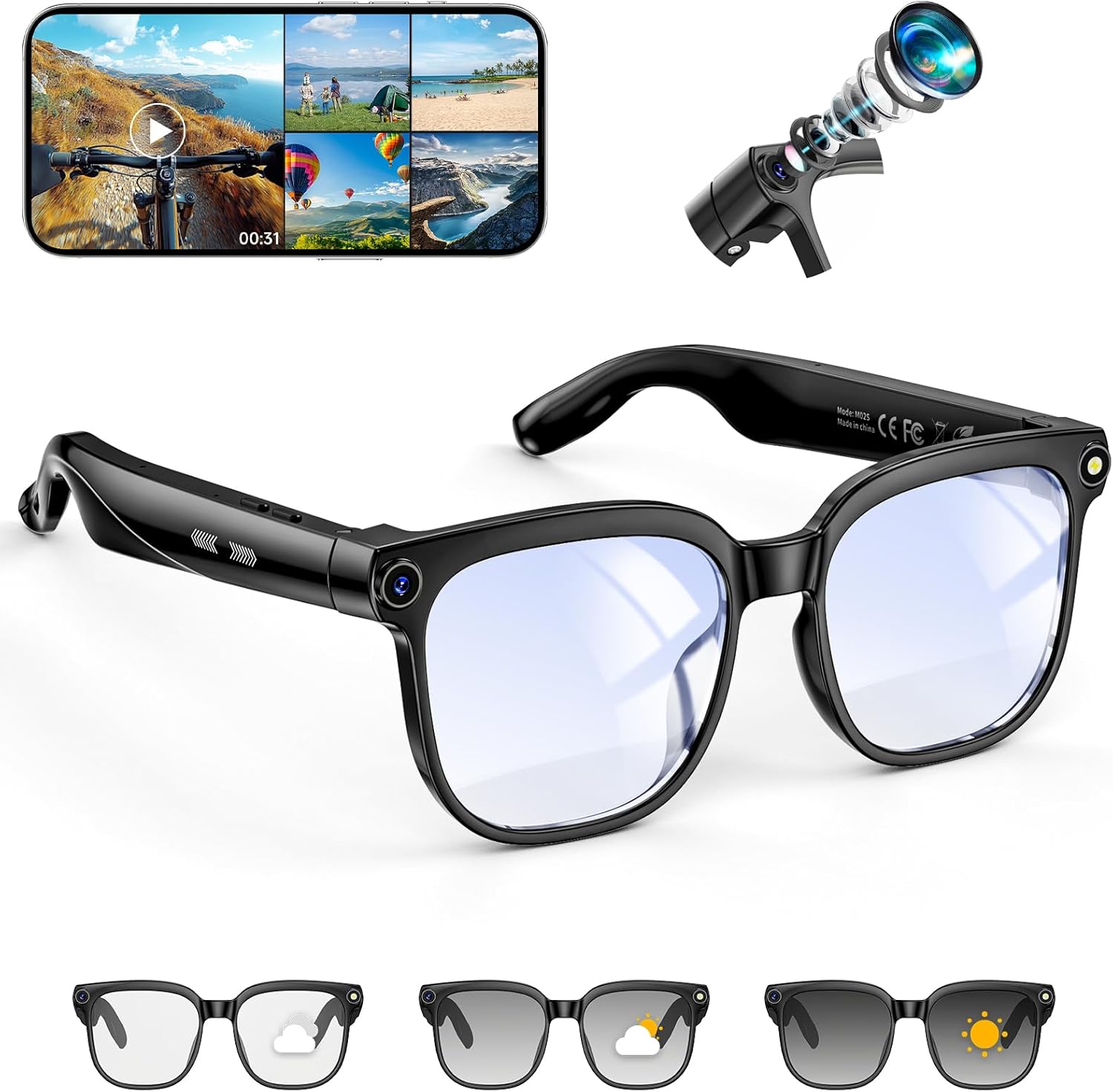8MP Camera Smart Glasses: 4K P - Smart Glasses Lens 리뷰 및 가격